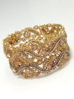 Royal Antique Gold Plated Bangles with Multicolor Stones - Image 3