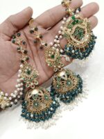 Luxury Golden Pearl Jhumka Earrings – Traditional Bridal Jewelry Set
