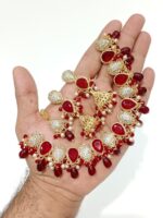 Elegant Gold Crystal Bridal Choker Set – Sparkling Tear Drop Desig - Image 9