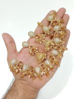 Elegant Gold Crystal Bridal Choker Set – Sparkling Tear Drop Desig - Image 3