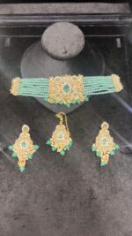 Handmade Traditional Kundan Choker Jewelry Set – Baby Pink Edition - Image 5