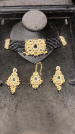 Handmade Traditional Kundan Choker Jewelry Set – Baby Pink Edition - Image 2