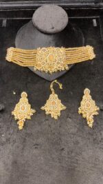 Handmade Traditional Kundan Choker Jewelry Set – Baby Pink Edition - Image 8