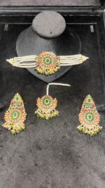 Pastel Pink Bridal Choker Set for Wedding & Festive Wear - Image 3