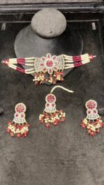 Traditional Elegance Pastel Choker Jewelry Set - Image 5