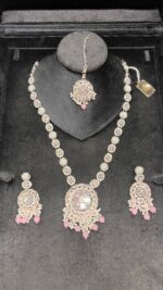 Mala Set with Green Beads – Traditional Party Wear - Image 2