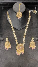 Mala Set with Green Beads – Traditional Party Wear - Image 6