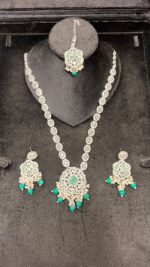 Mala Set with Green Beads – Traditional Party Wear - Image 9