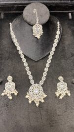 Mala Set with Green Beads – Traditional Party Wear - Image 8