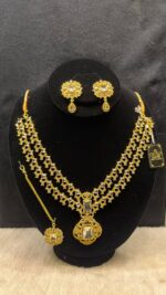 1 Karat Gold Plated Bridal Set – Elegant Wedding Jewelry