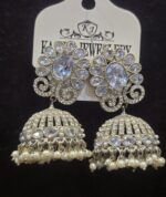 Royal Pearl Jhumka Earrings - Image 2