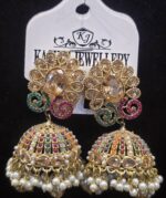 Royal Pearl Jhumka Earrings - Image 7