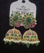 Royal Pearl Jhumka Earrings - Image 9