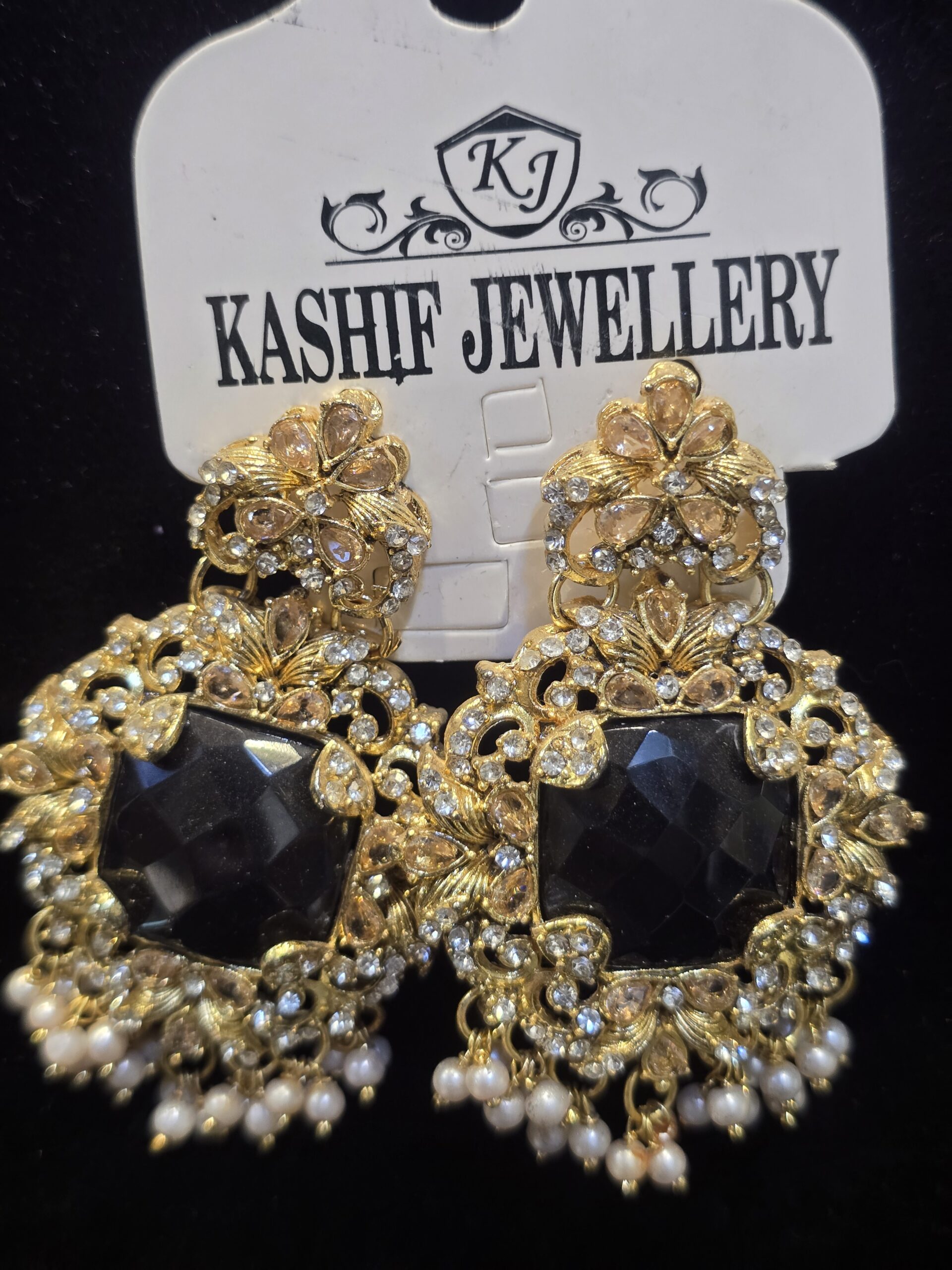 20260621_172305.jpg Premium Emerald Chandbali Jhumkas - Image 1