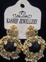 Premium Emerald Chandbali Jhumkas - Image 4