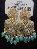 Royal Mint Floral Chandbali Earrings - Image 2