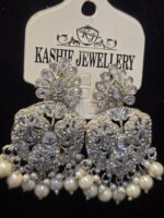 Royal Mint Floral Chandbali Earrings - Image 3