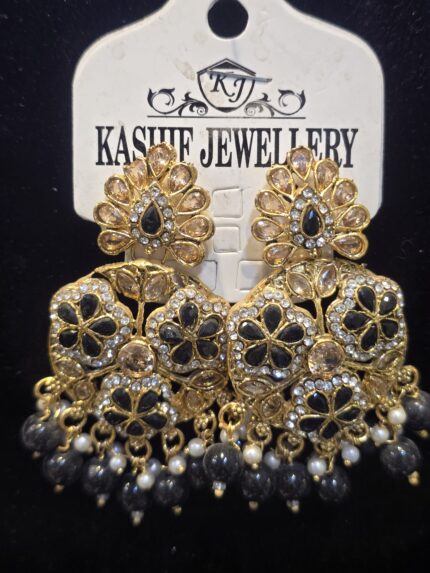 Royal Mint Floral Chandbali Earrings