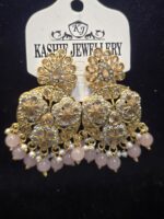 Royal Mint Floral Chandbali Earrings - Image 5