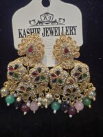 Royal Mint Floral Chandbali Earrings - Image 6