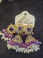 Golden Bloom Jhumkas - Image 6