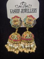 Golden Lotus Jhumkas - Image 3