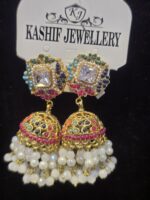Golden Lotus Jhumkas - Image 2