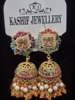 Golden Lotus Jhumkas - Image 4