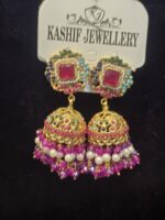 Golden Lotus Jhumkas - Image 5