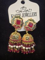 Golden Lotus Jhumkas - Image 12