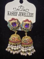 Golden Lotus Jhumkas - Image 7