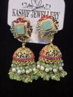Golden Lotus Jhumkas - Image 8