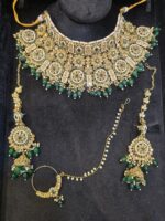 Ruby stone & pearl embellishments